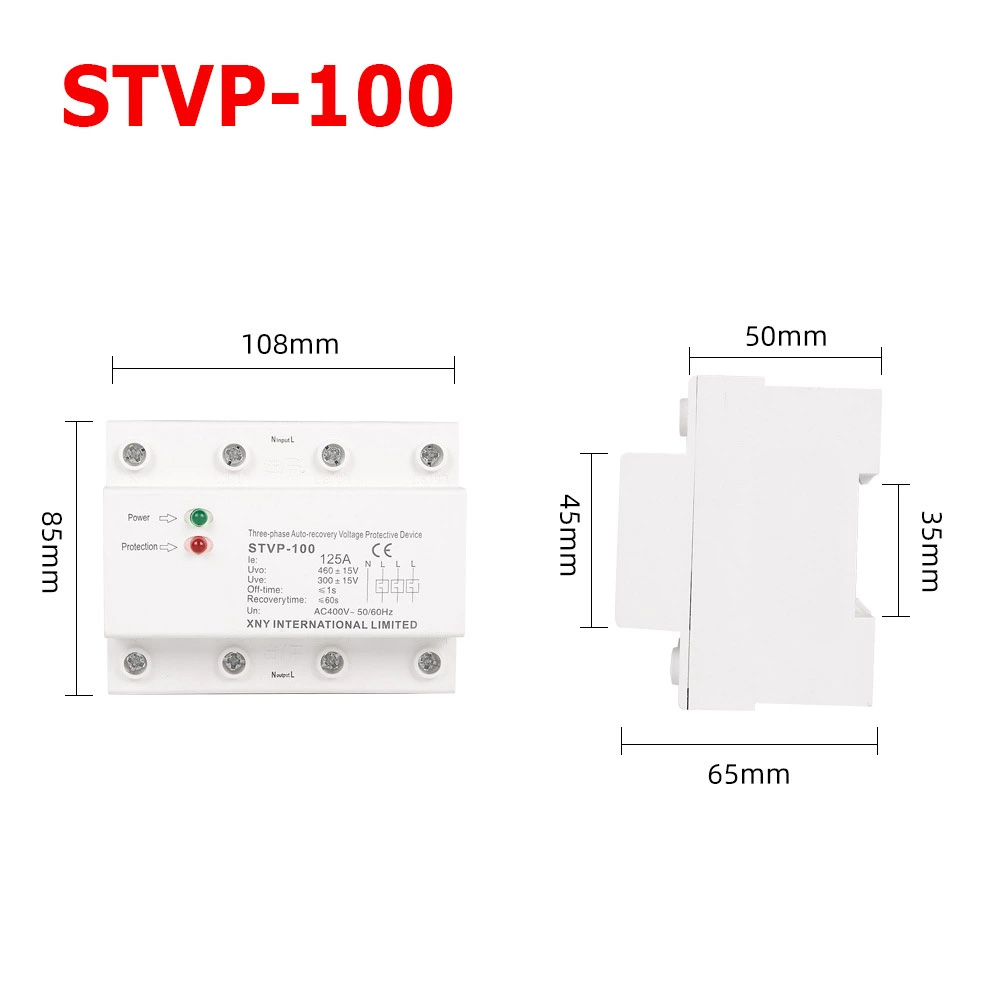 Protecteur de surtension et de sous-tension triphasé amélioré STVP100