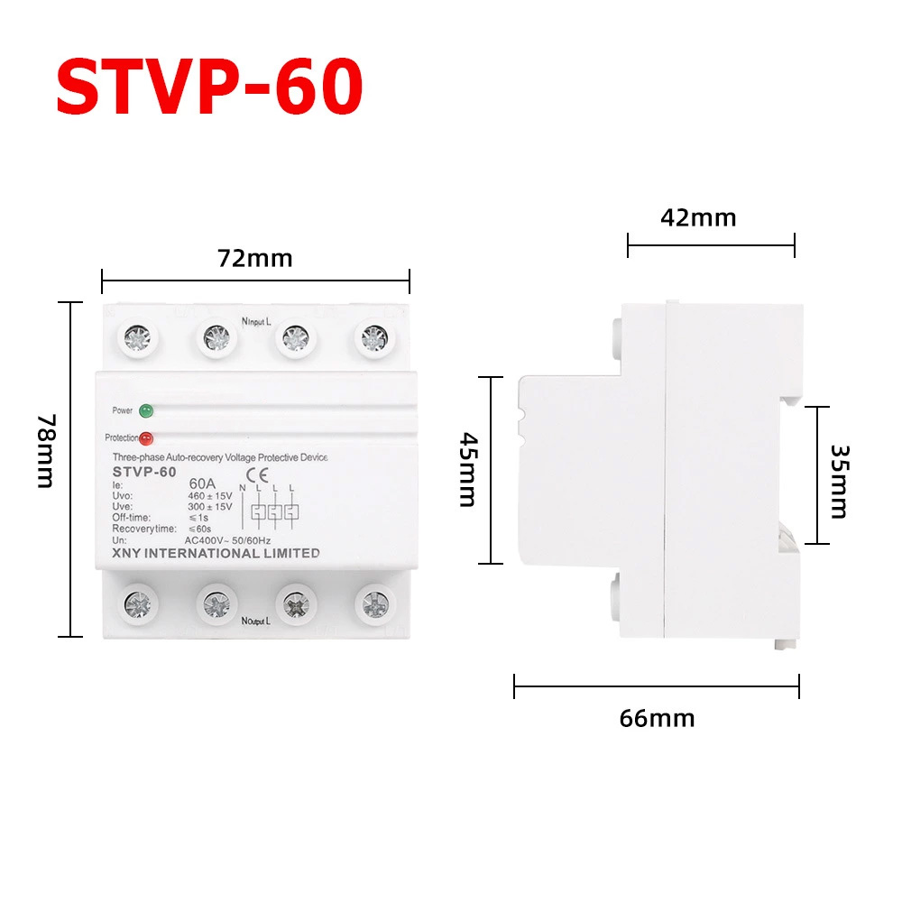 Dispositif de protection de tension à rétablissement automatique triphasé STVP60