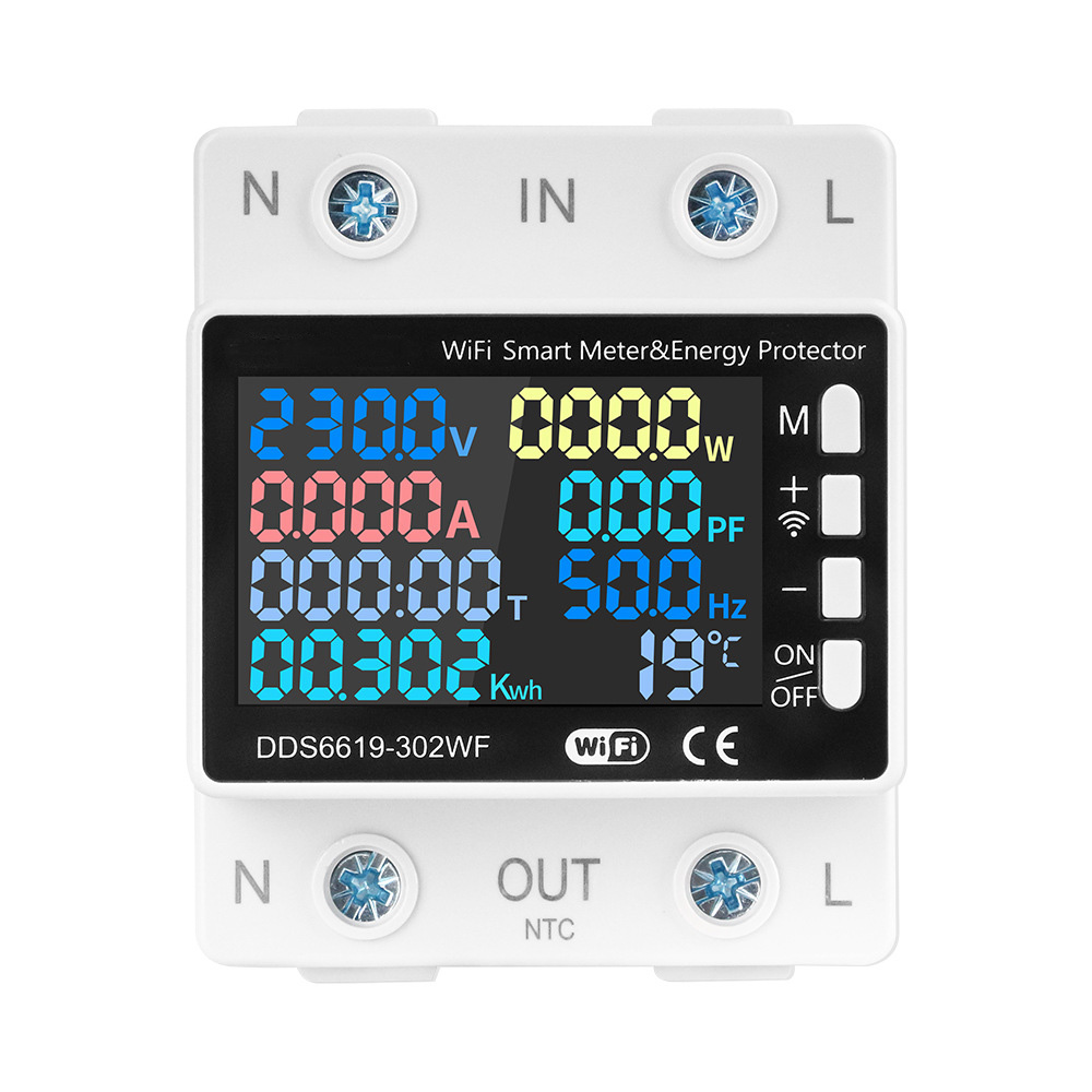 Compteur multifonctionnel monophasé AC Tuya WiFi