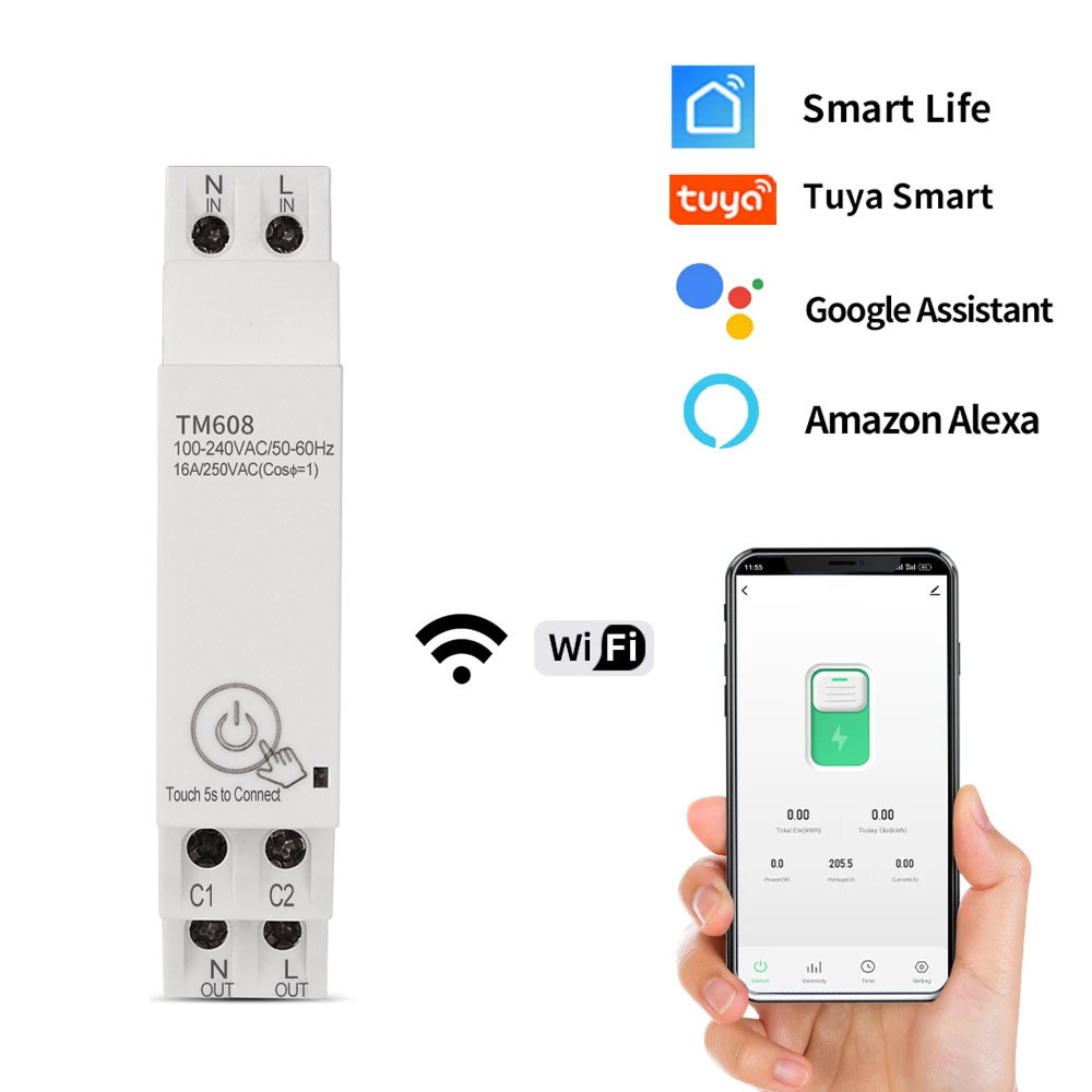 Compteur d'énergie monophasé WiFi TM608