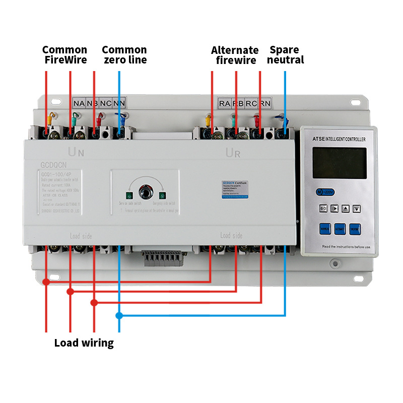 Commutateur de transfert automatique à double alimentation pour système intelligent