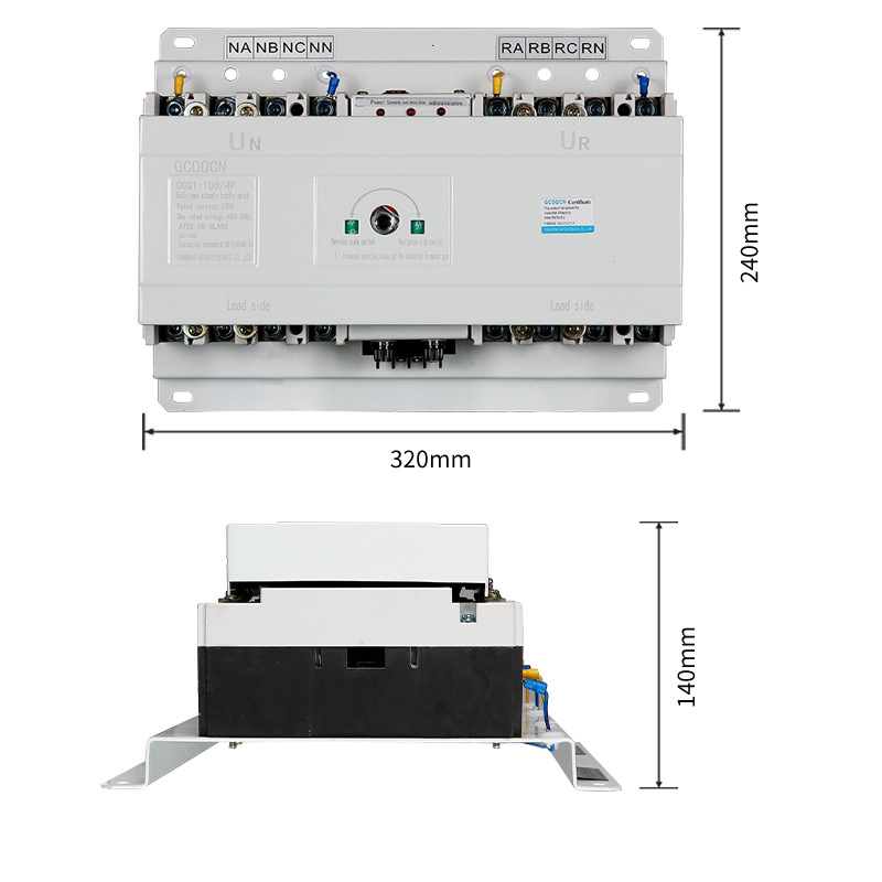 Commutateur de transfert automatique à double alimentation de type terminal