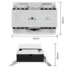 Commutateur de transfert automatique à double alimentation de type terminal